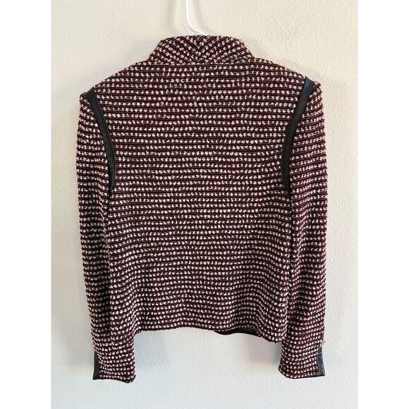 St. John Collection Vintage Women’s Red Brown Gold Tweed Knit Zip Blazer size 2 - Picture 13 of 13
